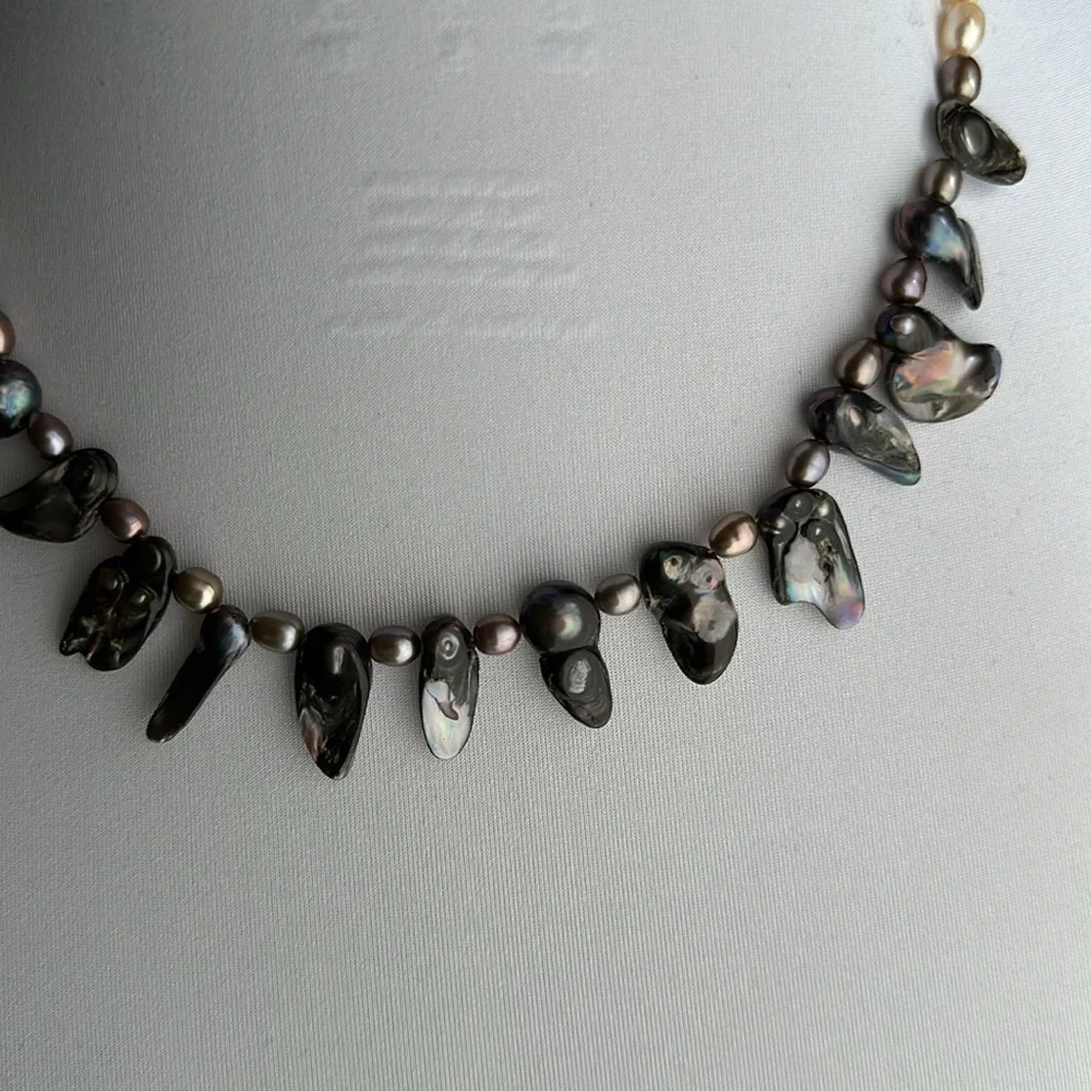 Elegant 925 ITALY real freshwater pearls